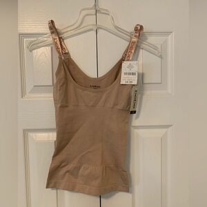 bebe Blush Nude Logo-Strap Camisole